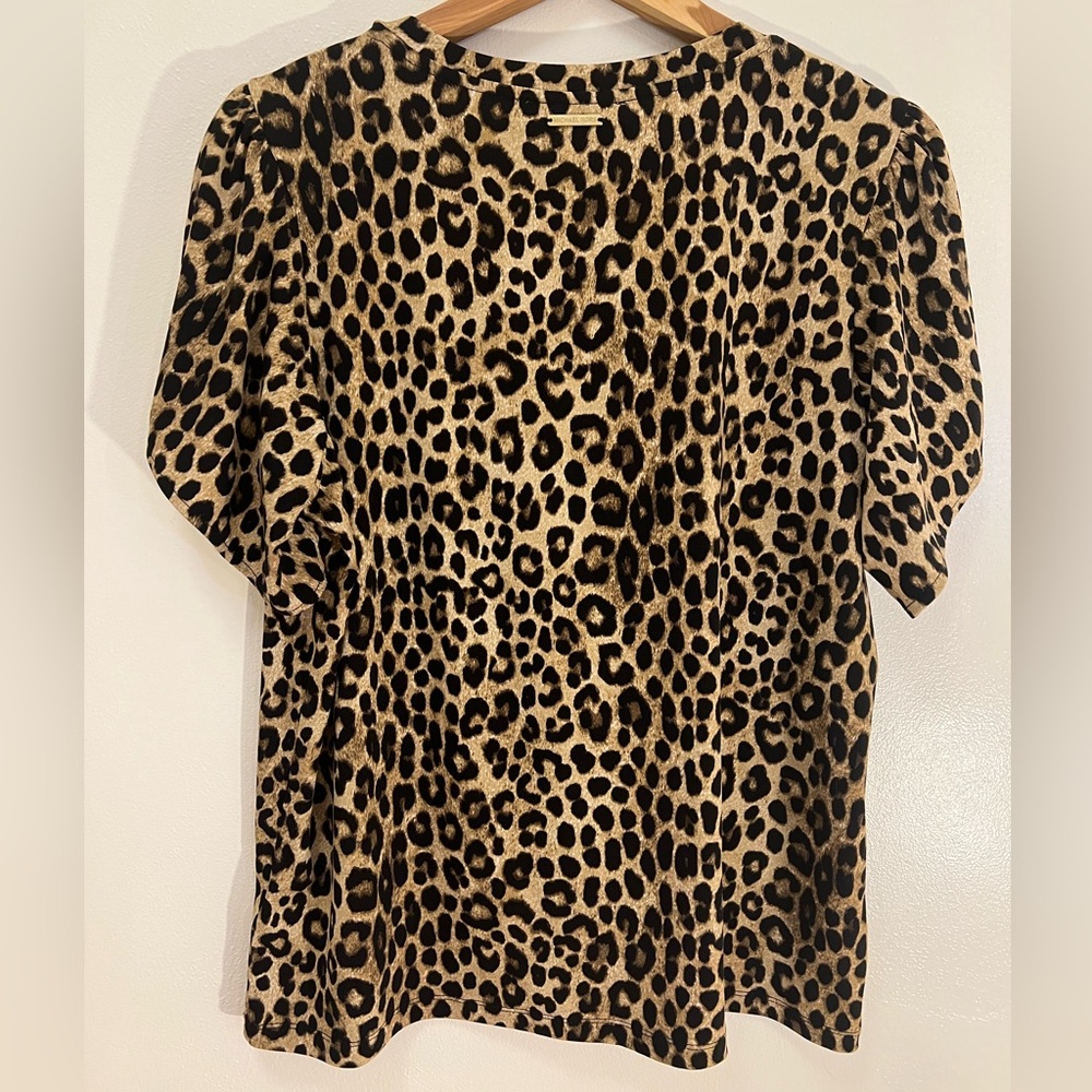 NWOT Michael Kors Animal Print Blouse Women’s Large - Picture 7 of 7